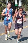 Peter Cardle and David Polisi in pursuit of Spencer Morrison