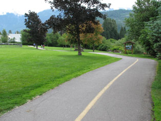 view of course: paved path