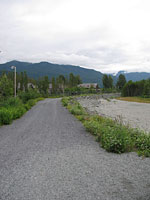 view of course: packed gravel path